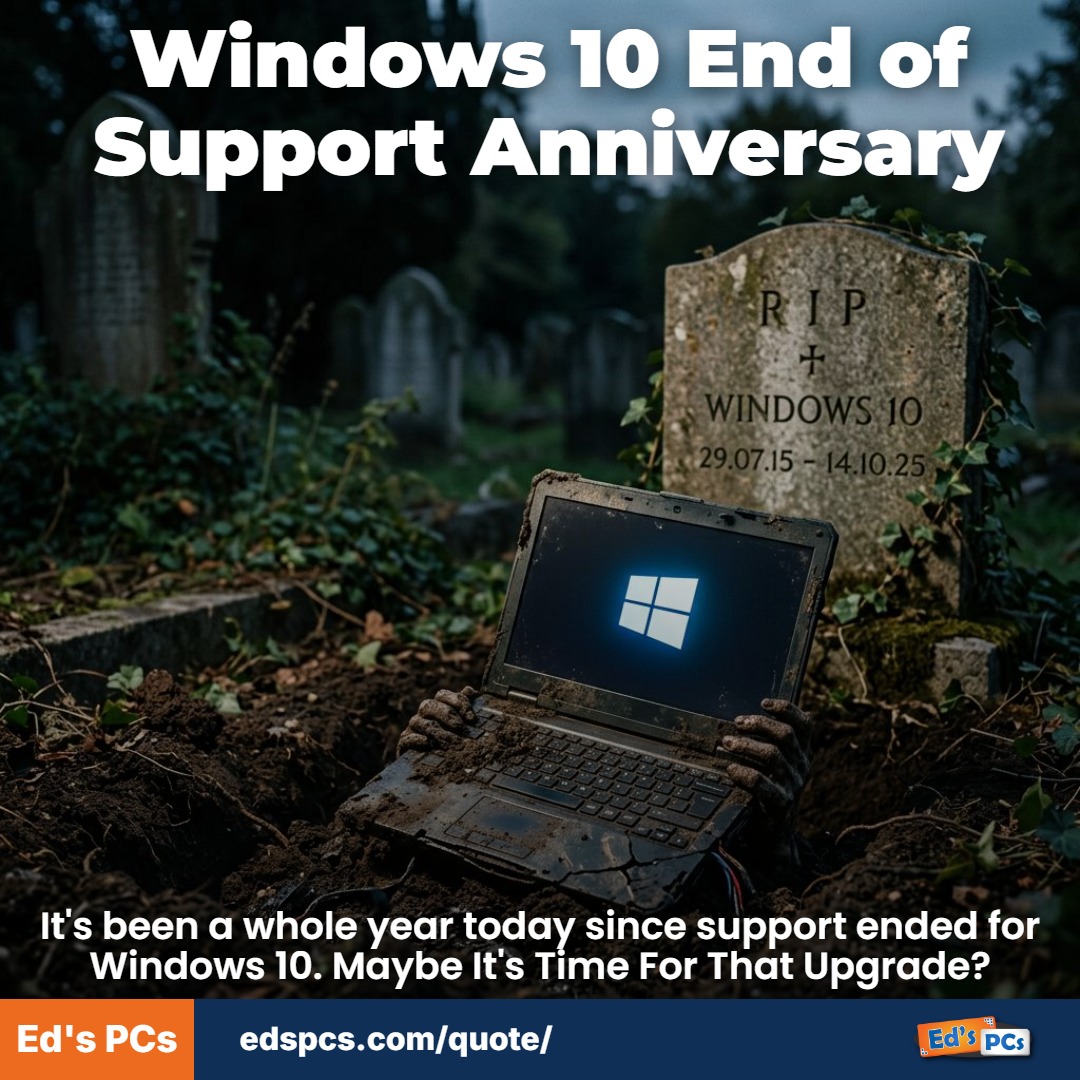 Windows 10 End of Support Anniversary — Instagram square